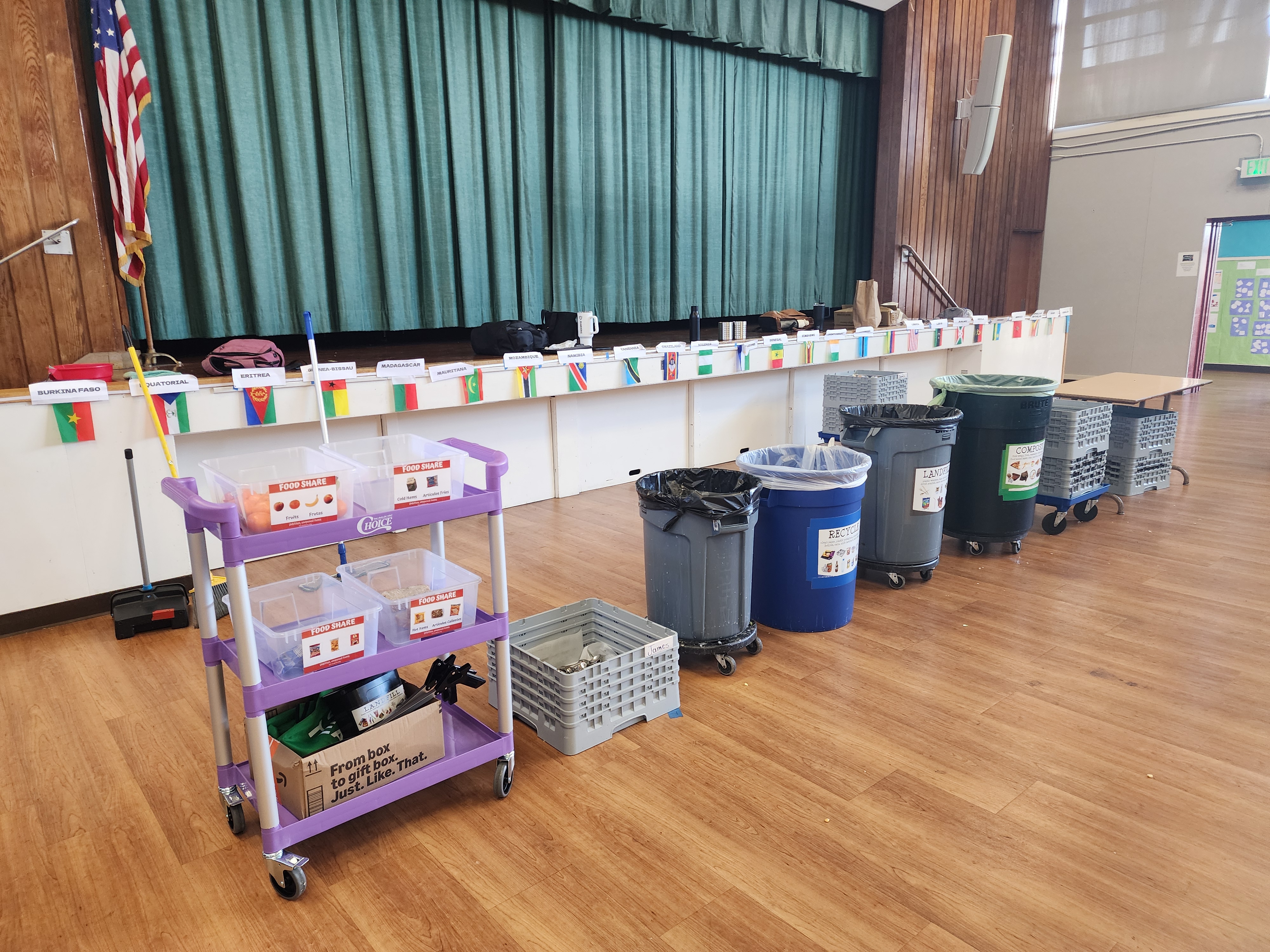 Cafeteria sorting station