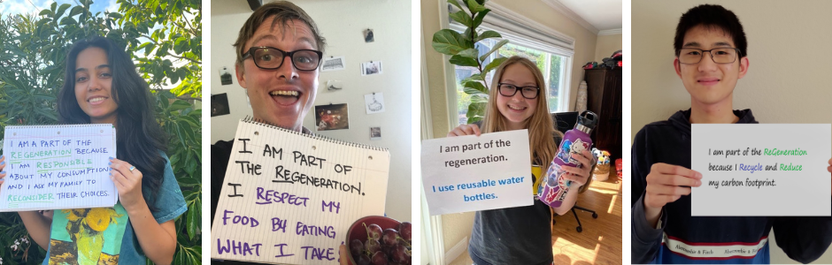 Various people holding up signs sharing how they are part of the ReGeneration