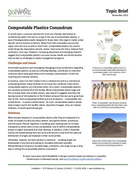 thumbnail for compostable plastic conundrum topic brief